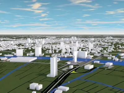 Bangkok City Low-poly 3D model