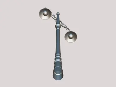 3D model of a street light lamp designed for use in game Low-poly 3D model