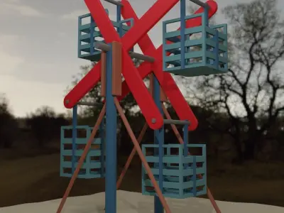 Nagordola low poly playground structure Free low-poly 3D model