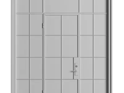 Entrance Loft interior Iron Door 3D model