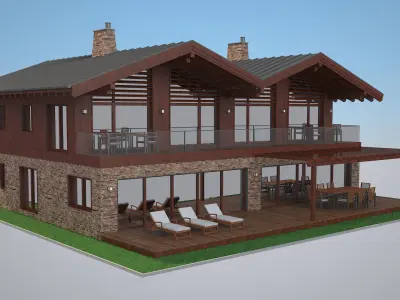 Chalet House 3 3D model