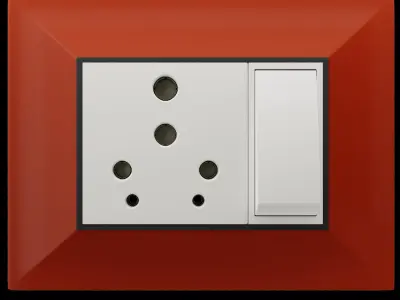 Elegant Crimson Red Switch Board 3D model