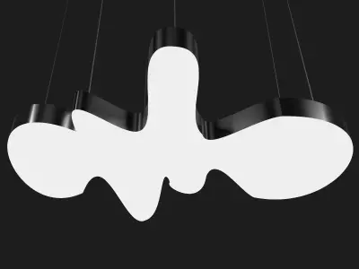Lamp 4 wavy pendant light 3D model