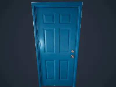 Door Metallic M4 HDRP Low-poly 3D model