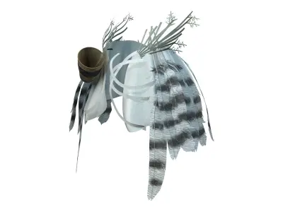 Fantasy Around Waist Feathers Skirt Low-poly 3D model