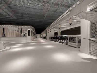 Business Restaurant - Coffee - Banquet  115 3D model