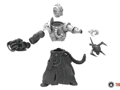 Dark Techno - Cybertechnic priest and Upgrade 3D print model