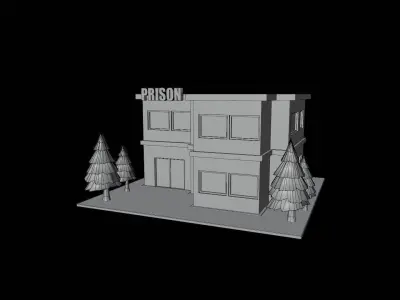 Prison 3D Illustration 3D model