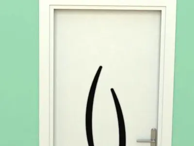 Door-6 door with eye drawn 3D model