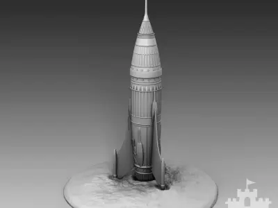 Martian rocket 3D print model