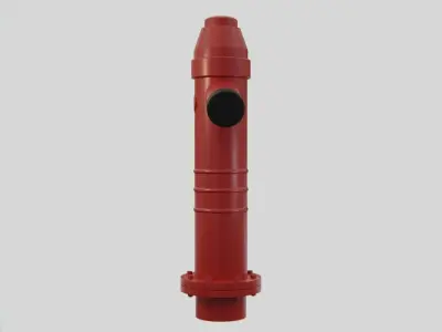 Fire Hydrant 16 - Modern Design - Safety and Emergency Equipment Low-poly 3D model