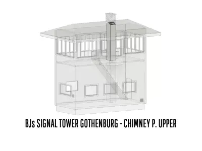BUILD-0035 Bergslagens Railroads Signal tower Gothenburg 3D print model
