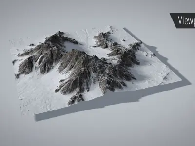 Mountain Snow Low-poly 3D model purchase