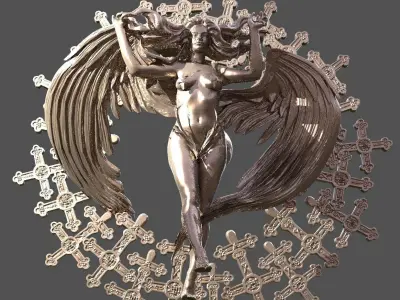Solar Sun Witch Sculpture 7 3D model