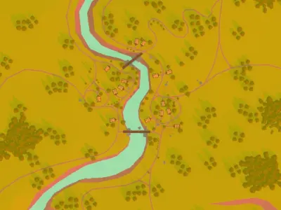 Village 2 Low-poly 3D model purchase