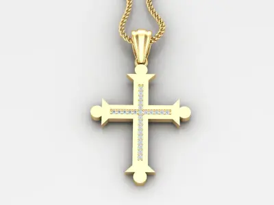 Cross Light Gold 4CP004 3DM STL 3D print model