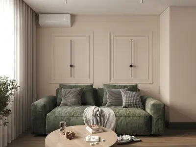 Living room render 3D model purchase