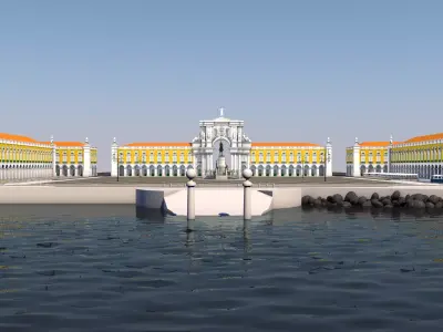 Terreiro do Paco - Lisbon Square - Praca do Comercio 3D model