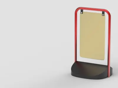 Pavement Sign Outdoor Advertising 3D model