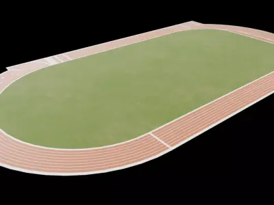 Track Field Low-poly 3D model