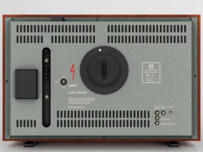 Rubin-714 TV set - retro TV from USSR Low-poly 3D model
