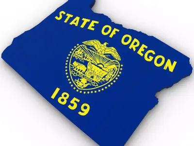 Oregon Political Map 3D model