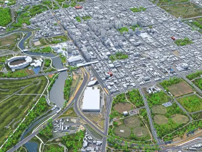 Adelaide Downtown Australia Low-poly 3D model