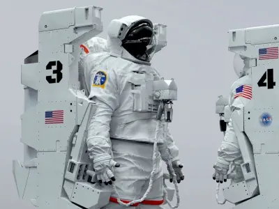 SPACESUIT astronaut EMU MMU SAFER 3D model