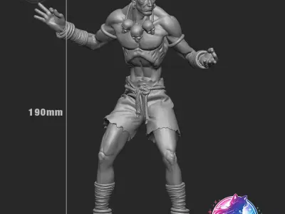 Dhalsim Street Fighter Statue Figurine stl printable 3D print model