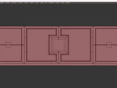  EBONY MEDIA STAND TV CABINET Low-poly 3D model