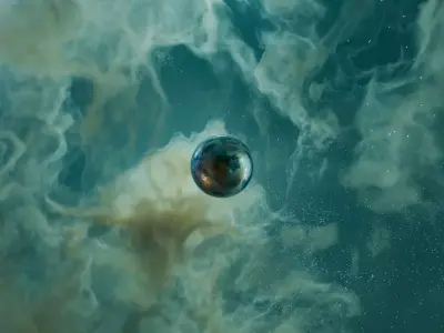 Stellar Tides Nebula HDRI 12k 360 equirectangular 3D model