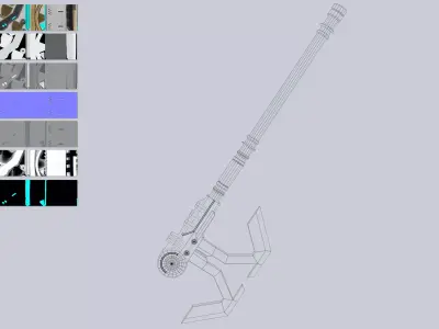 Scifi axe Low-poly 3D model purchase