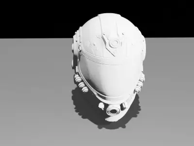 Aurelius Quantum Helm Low-poly 3D model