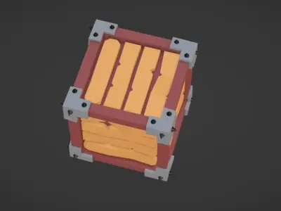 Box LowPoly 3dmodel free for games Texture