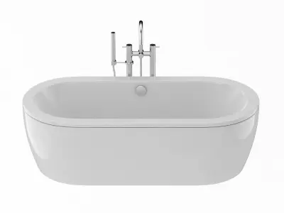 6 Bathtubs Collection bathtub with two faucets 3D model