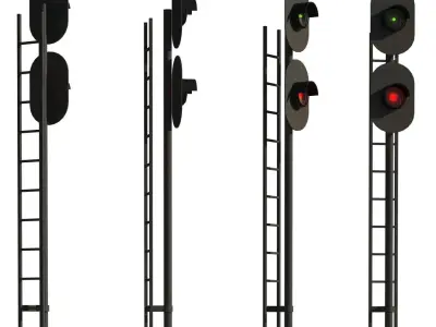 Traffic Light 3D model 16