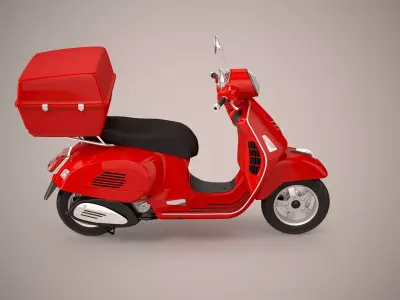 Pizza Delivery Scooter 3D model