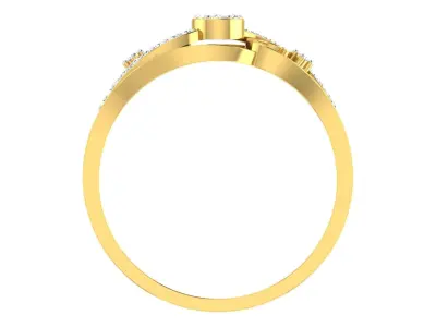 Light Weight Gold Diamond Rings-R-4101 3D print model