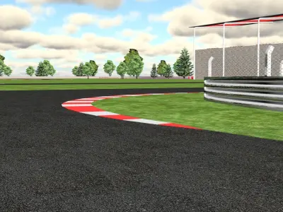 ready race track  for RACE games  Low-poly 3D model