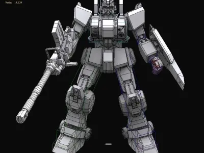 Gundam mobile suit MS RX 79G model 3D model