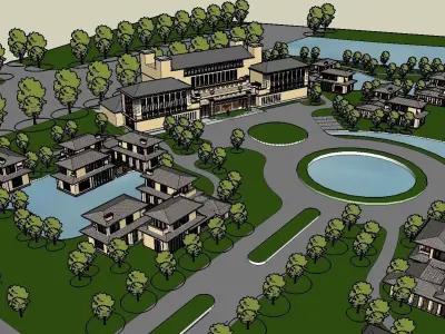 vacation spot-Resort-Fashion Leisure Hotel-0226 3D model