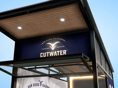 CABINE STAND STALL MARKET DESIGN STORE OUTDOOR FURNITURE  Low-poly 3D model