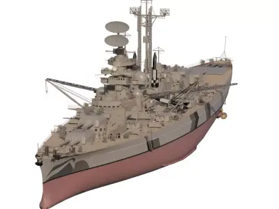 WW2  GERMAN HEAVY CRUISER 3D model