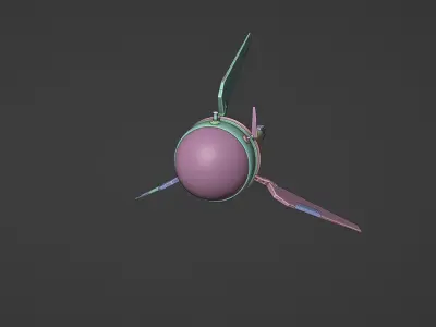 Sci-Fi Space Ship 3D model purchase