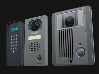 Door Intercom Pack 04 Low-poly 3D model