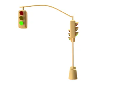 Traffic Light 3D Model Low-poly 3D model
