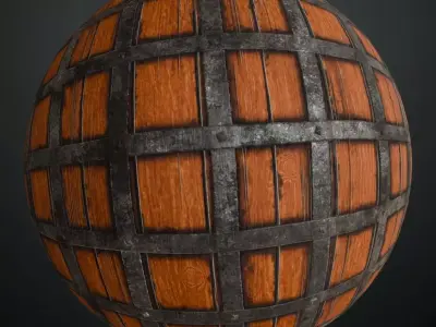 High-Gloss Varnished Pine Wood Planks PBR Texture
