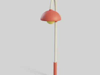 Cartoon Street Light 6 Low-poly 3D model
