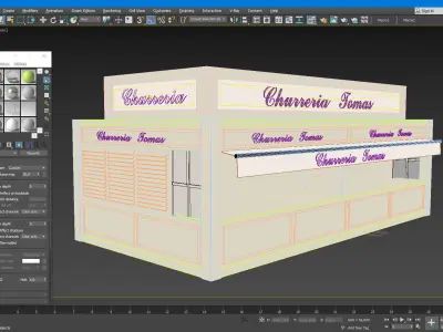 Food Stall KIOSK 3D model