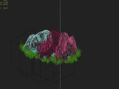 Explore the mountains - rock 02 3D model